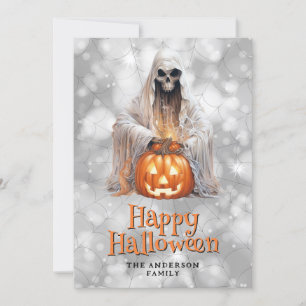 Carte Halloween Ghost Jack O'Lantern