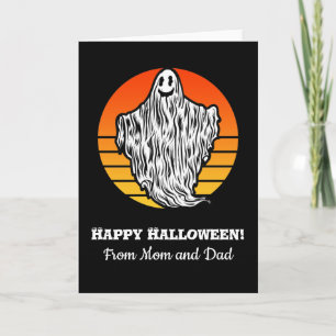 Carte Halloween Ghost ont Boo-tiful Retro Vintage Card
