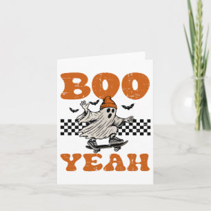 Carte Halloween Ghost Skateboard Boo Ouais Costume Boys
