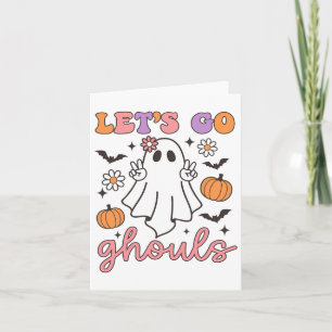 Carte Halloween Go Ghouls Ghost Retro Costume femme
