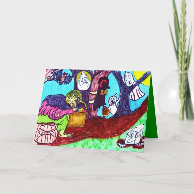 Carte halloween GOBLINS DANCE (Devant)