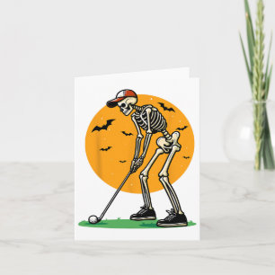 Carte Halloween Golf Skeleton Golfer Funny Halloween Gol
