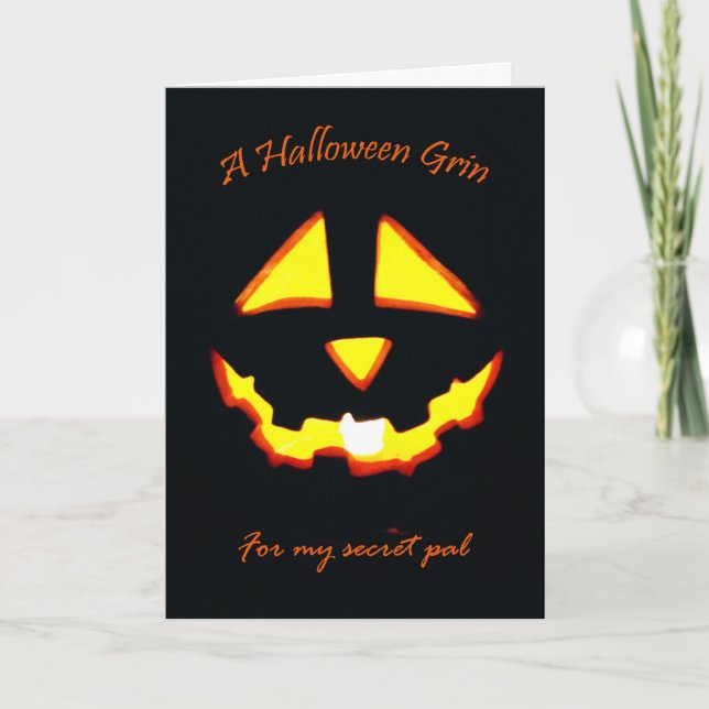 Carte Halloween Grin pour le secret Pal (Devant)