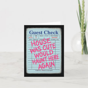Carte Halloween Guest Check House Était mignon Serait Ha