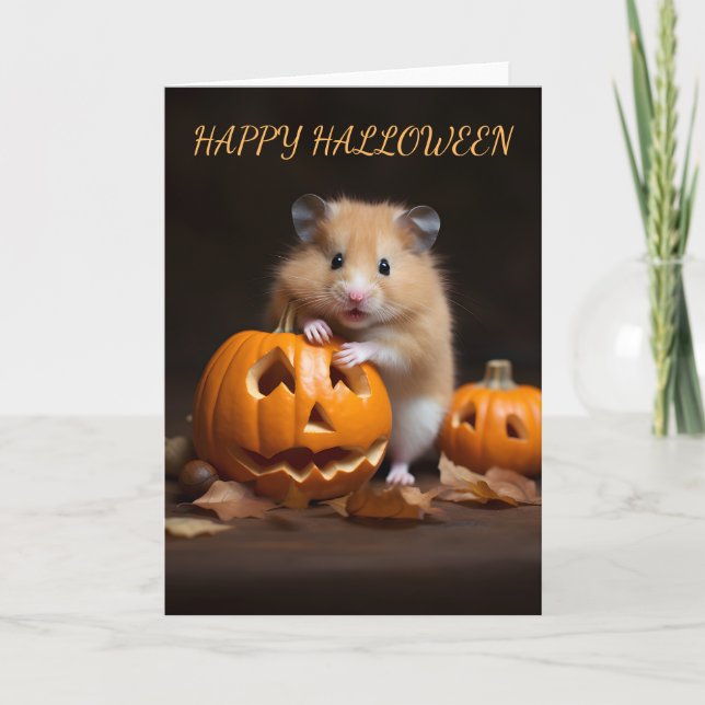 Carte Halloween Hamster (Devant)