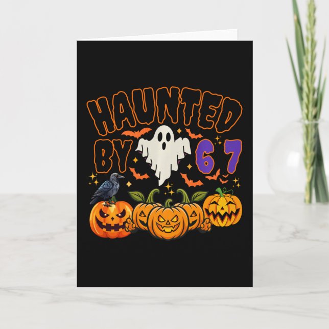 Carte Halloween Haunted 67 Six Seven Meme  (Devant)