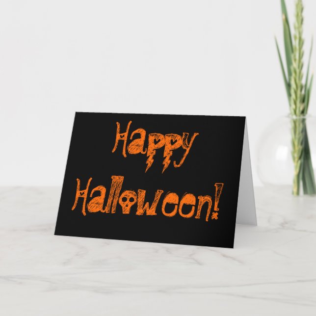 Carte Halloween heureux ! (Devant)