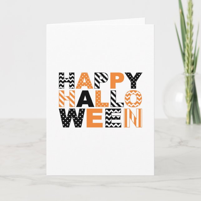 Carte Halloween heureux (Devant)
