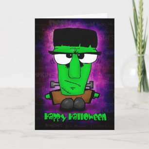 Carte Halloween heureux Frankie