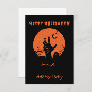 Carte halloween heureux personnalisable