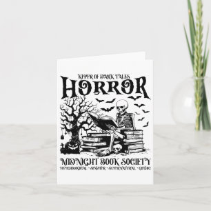 Carte Halloween Horreur Midnight Book Club Société Liter