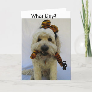carte halloween, humour, chien mange chat, chien c