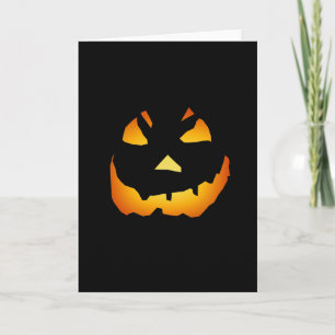 Carte Halloween : Jack-o-Lantern Face :