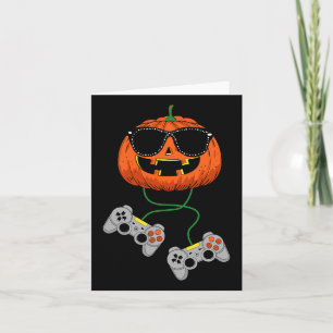 Carte Halloween Jack-o'-lantern Gamer Boys Enfants Homme