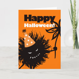 Carte Halloween joyeuse Fleur du mal