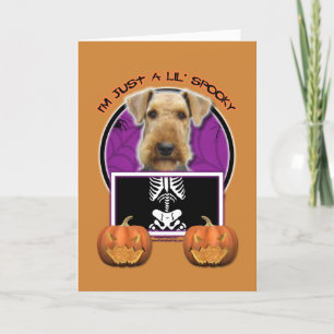 Carte Halloween - Just a Lil Éffrayant - Airedale