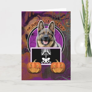 Carte Halloween - Just a Lil Éffrayant - berger allemand