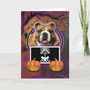 Carte Halloween - Just a Lil Éffrayant - Bulldog