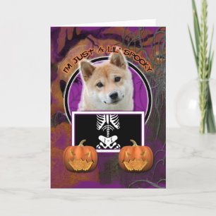 Carte Halloween - Just a Lil Éffrayant - Shiba Inu