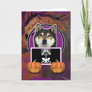 Carte Halloween - Just a Lil Éffrayant - Shiba Inu - Yas