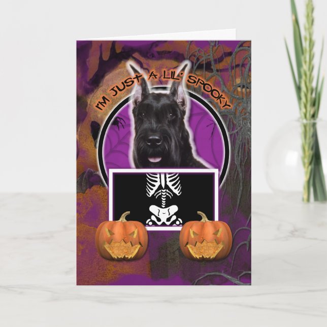 Carte Halloween - Just a Lil Spooky - Schnauzer (Devant)