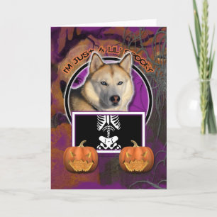 Carte Halloween - juste un cuivre éffrayant de chien de