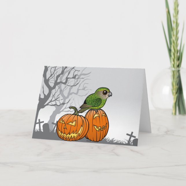 Carte Halloween Kakapo (Devant)