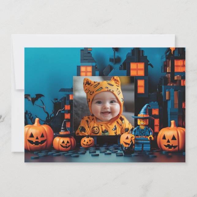 Carte Halloween la "brique ou la menace" (Devant)