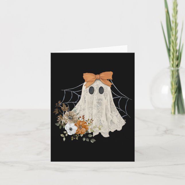 Carte Halloween Lace Ghost (Devant)
