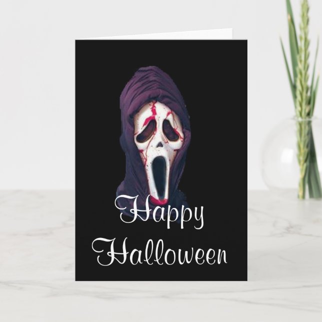 Carte Halloween le cri perçant effrayant (Devant)