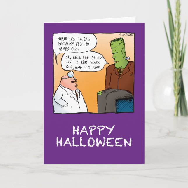 Carte Halloween, le docteur Frankenstein (Devant)