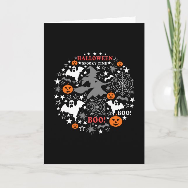 Carte Halloween, le moment effrayant (Devant)