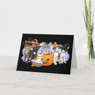 Carte Halloween Les Chats et Équipage 5" x 7"