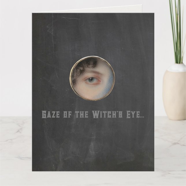 Carte Halloween Macabre Déplaisant Witch Eye (Devant)