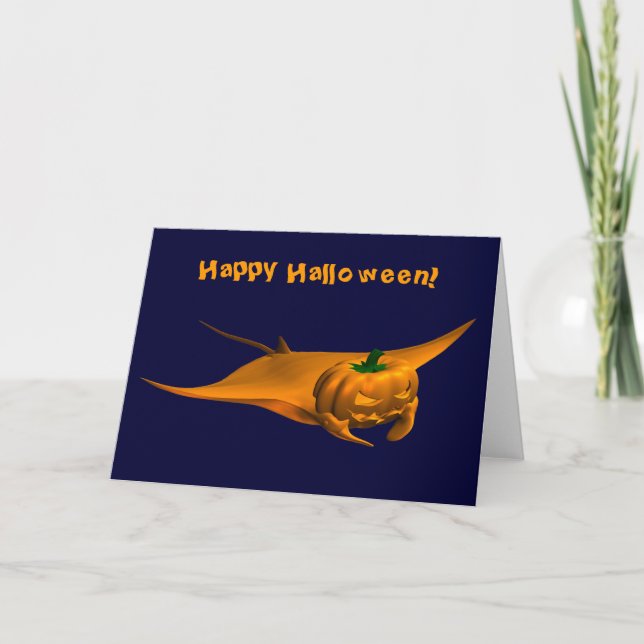 Carte Halloween Manta Ray (Devant)