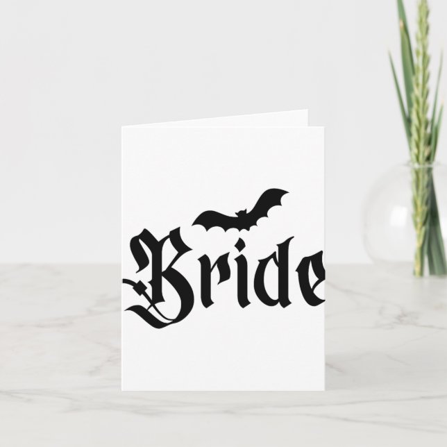 Carte Halloween Mariage Éffrayant mariée mariée Couple M (Devant)