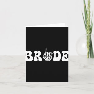 Carte Halloween mariée Mariage Groom Skeleton Couple Mat