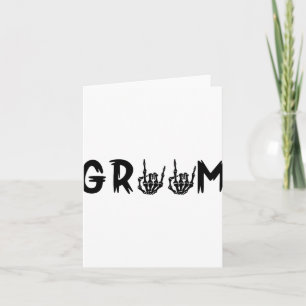 Carte Halloween mariée Mariage Groom Skeleton jusqu'à la