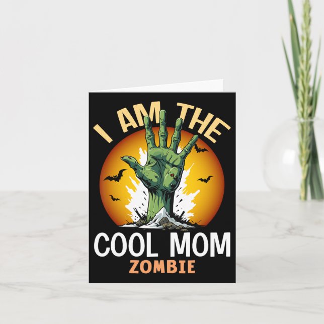 Carte Halloween Matching Cool Maman Costume Zombie Costu (Devant)