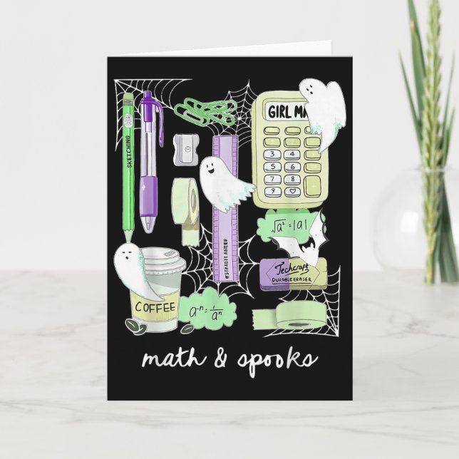 Carte Halloween Math Teacher Ghosts Trig Or Treat Studen (Devant)