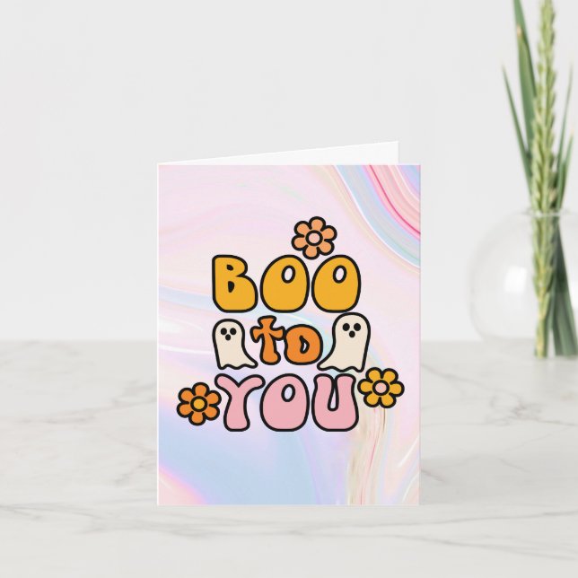 Carte Halloween mignonne de « Boo to You » (Devant)