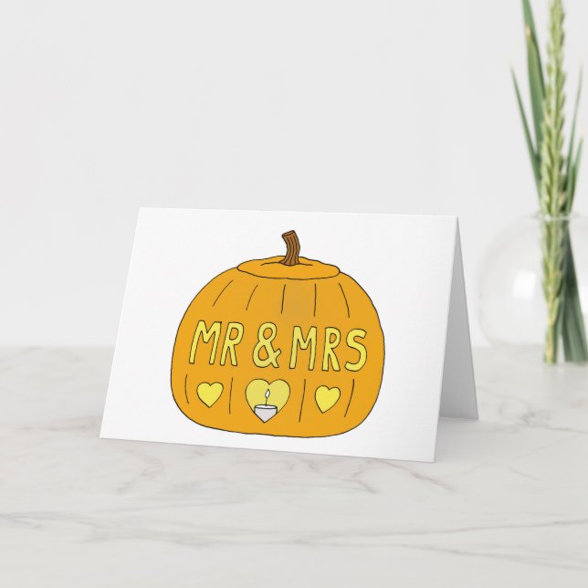 Carte Halloween Monsieur et Madame la Mariage ou Anniver (Devant)