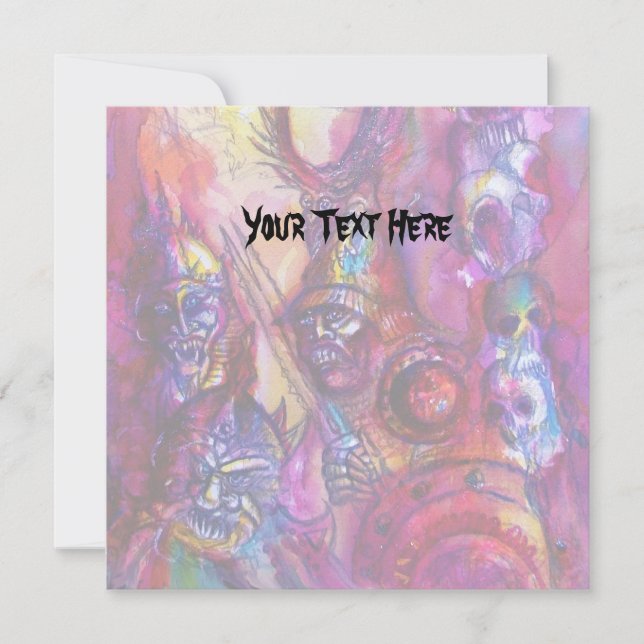 Carte HALLOWEEN MONSTERS / ORK WAR Imaginaire (Devant)