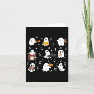 Carte Halloween Musique Professeur Fantôme Jouer Inst Mu