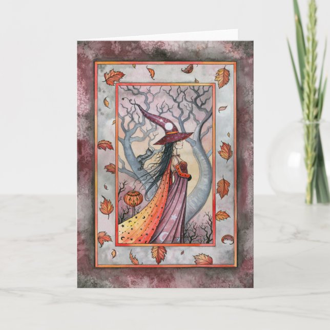 Carte Halloween Mystic Witch par Molly Harrison (Devant)
