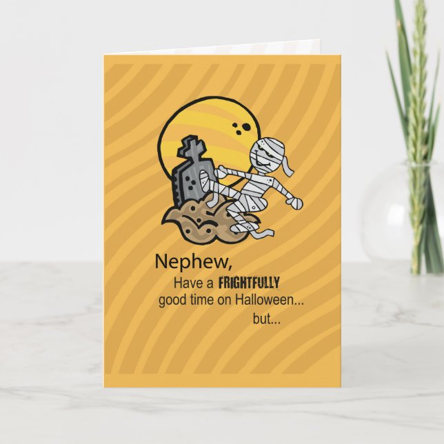 Carte Halloween népalais, maman effrayante (Devant)