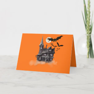 Carte Halloween orange fangstasé