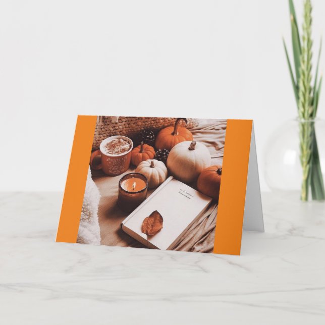 CARTE **HALLOWEEN OU THANKSGIVING** CUDDLE-TIME AVEC VOU (Devant)