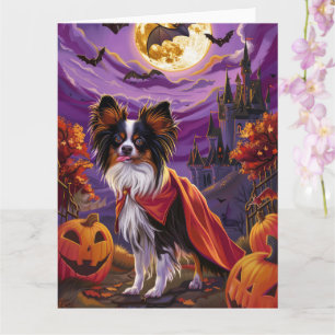 Carte Halloween Papillon Vampire Citrouilles effroi