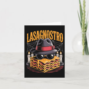 Carte Halloween Pasta Mème Mafia Parodie Funny Lasagna A